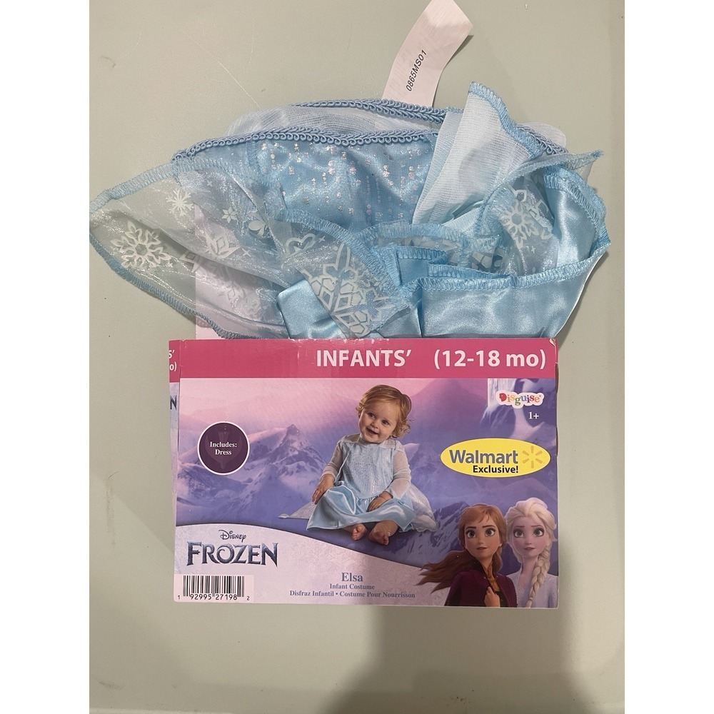 Frozen Elsa Infants Halloween Costume Dress Size 12-18 Months NWT
